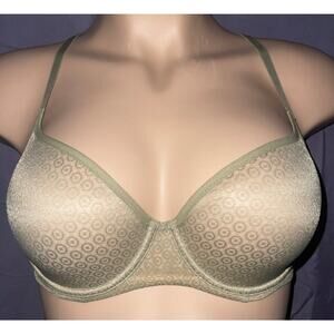 #1 - 34DD SHEER GREEN VICTORIA'S SECRET UNLINED DEMI BRA